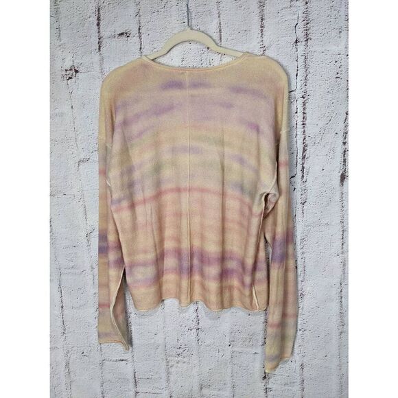 Free People Lightweight Spacedye Always Cashmere V Neck Sweater Size Small New - Picture 3 of 8